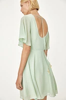 V-Neck Chiffon Dress