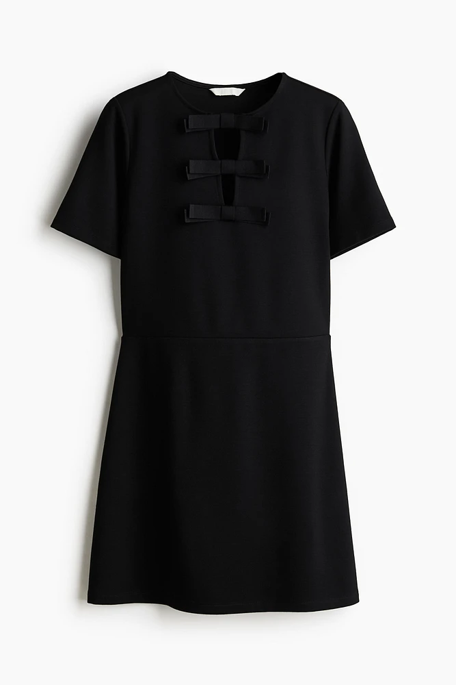 Bow-Detail Jersey Dress