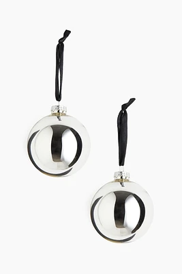 2-pack Glass Ornaments