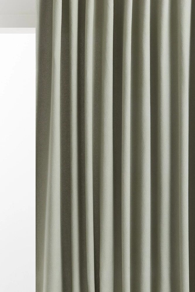 Lot de 1 rideau long et large en coton