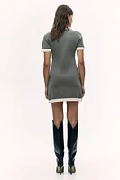 Fine-Knit Button-Front Dress