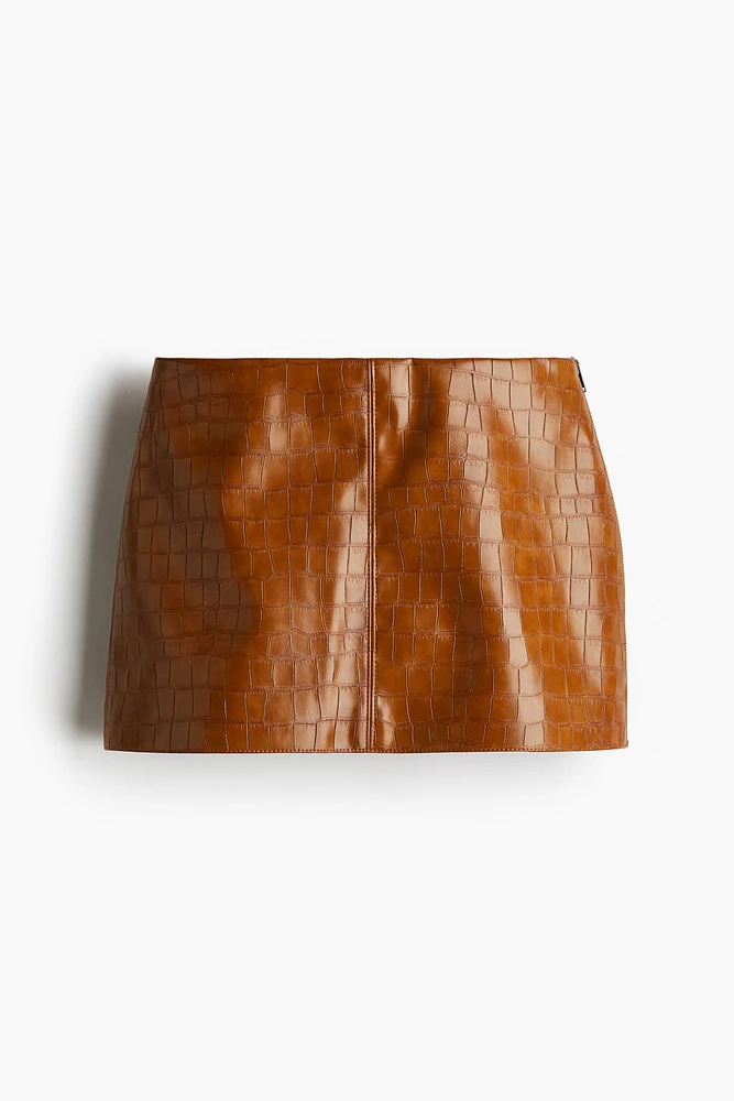 Coated Mini Skirt