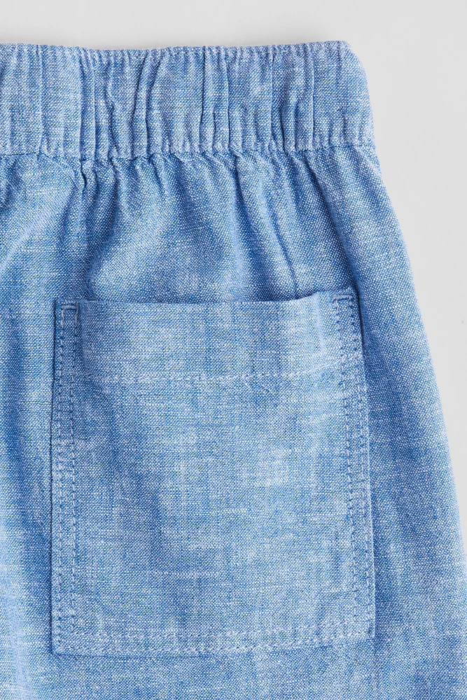Linen-Blend Shorts