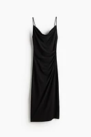 Draped Cowl-neck Dress