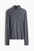 Modal-blend Turtleneck Top