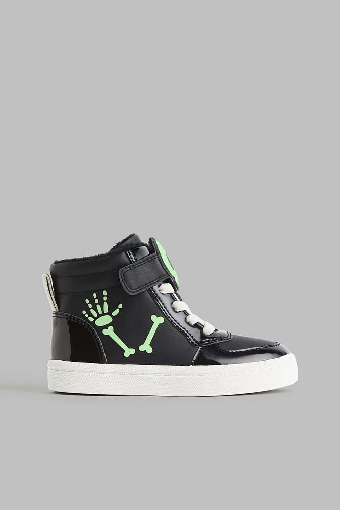 Warm-lined Printed High Tops