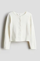 Fine-knit Cotton Cardigan