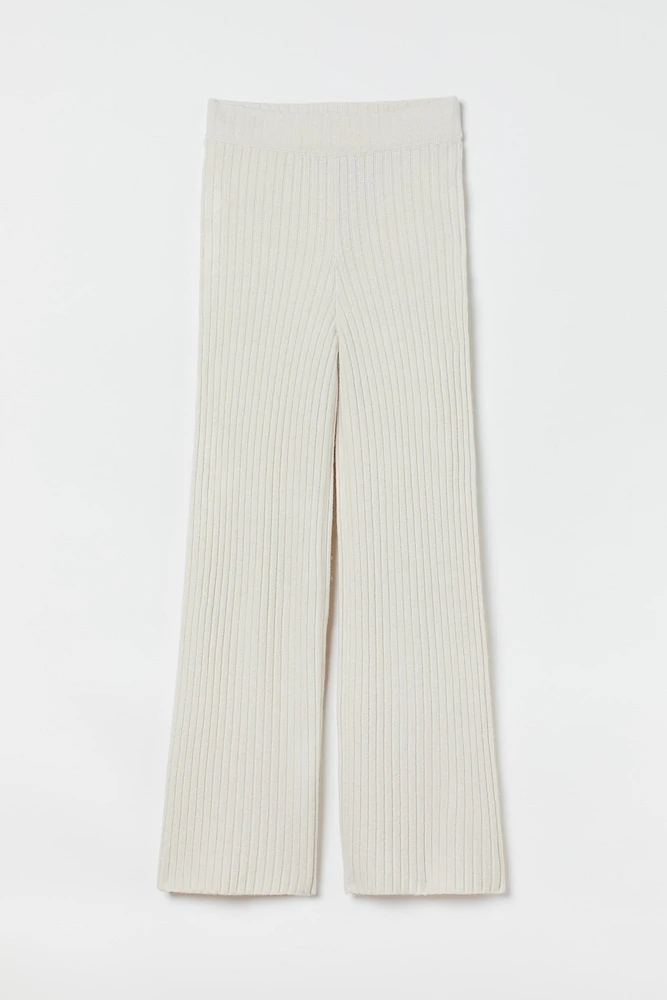 Rib-knit Merino Wool-blend Pants