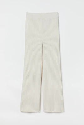 Rib-knit Merino Wool-blend Pants