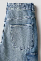 Wide-Leg Cargo Jeans