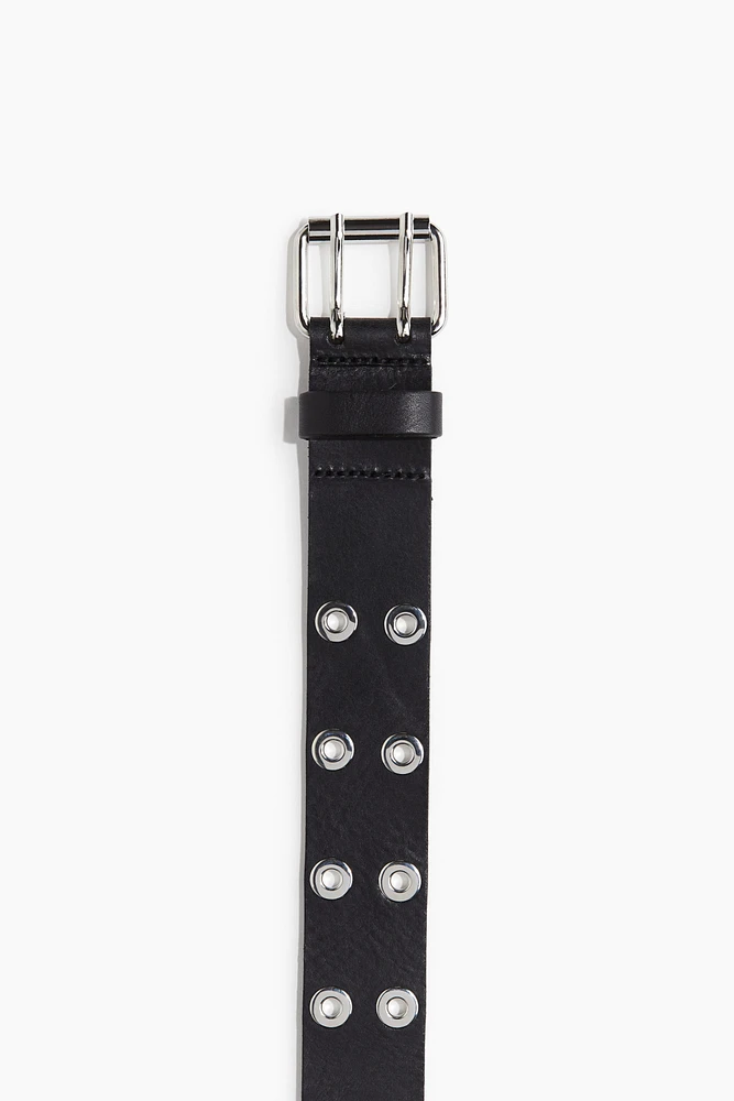 Grommet Leather Belt