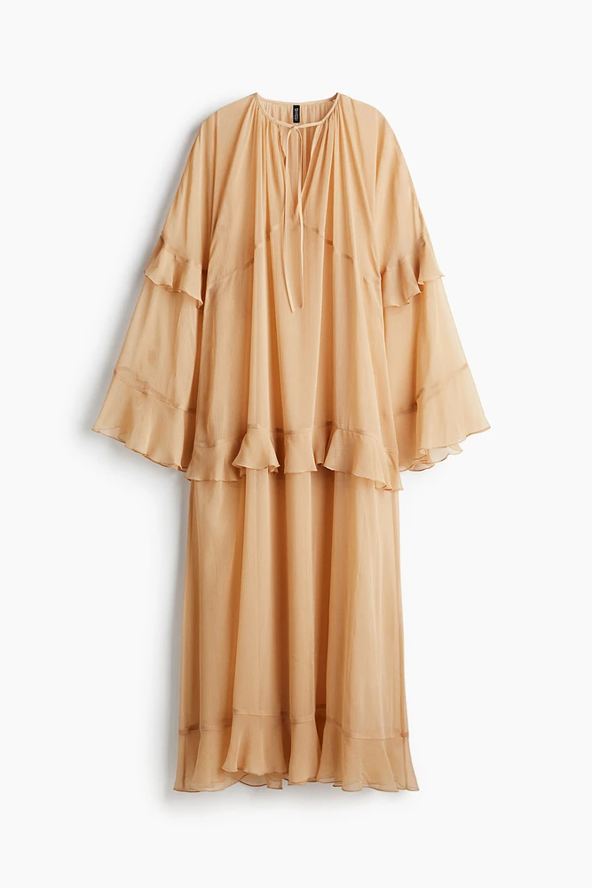 Flounced Chiffon Dress