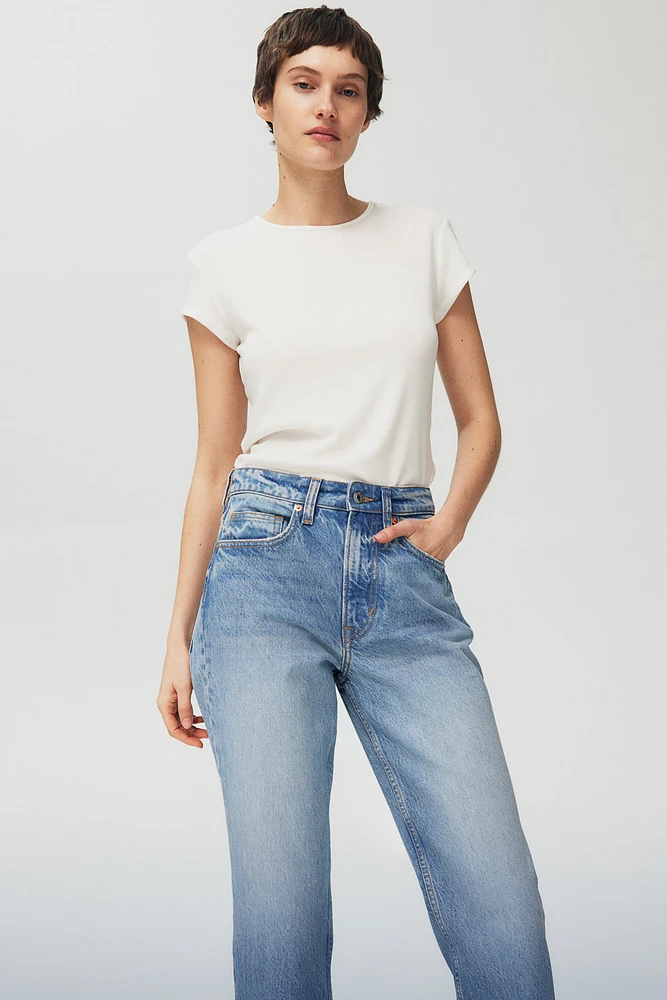 Straight High Cropped Jeans