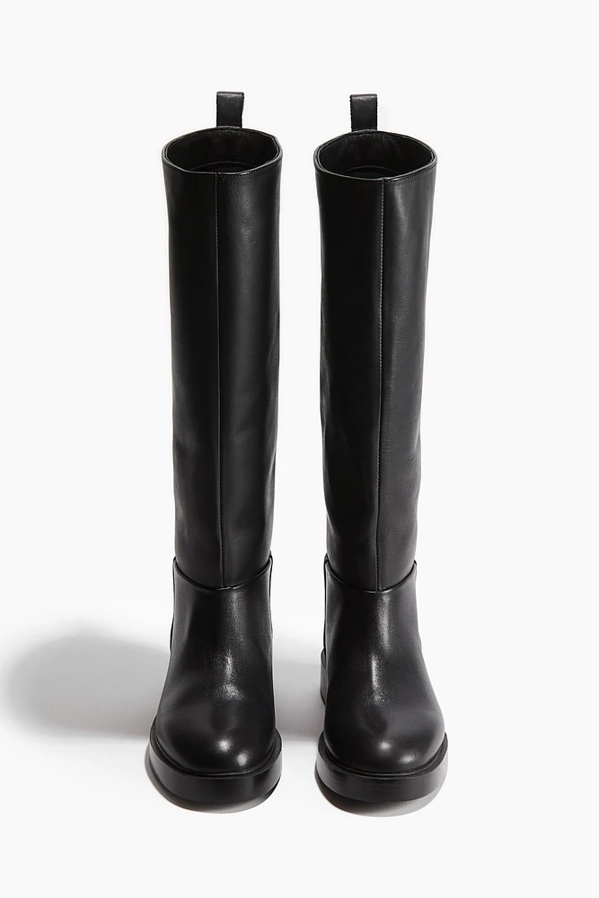 Knee-High Leather Boots