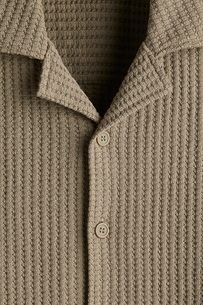 Loose-Fit Waffled Resort Shirt
