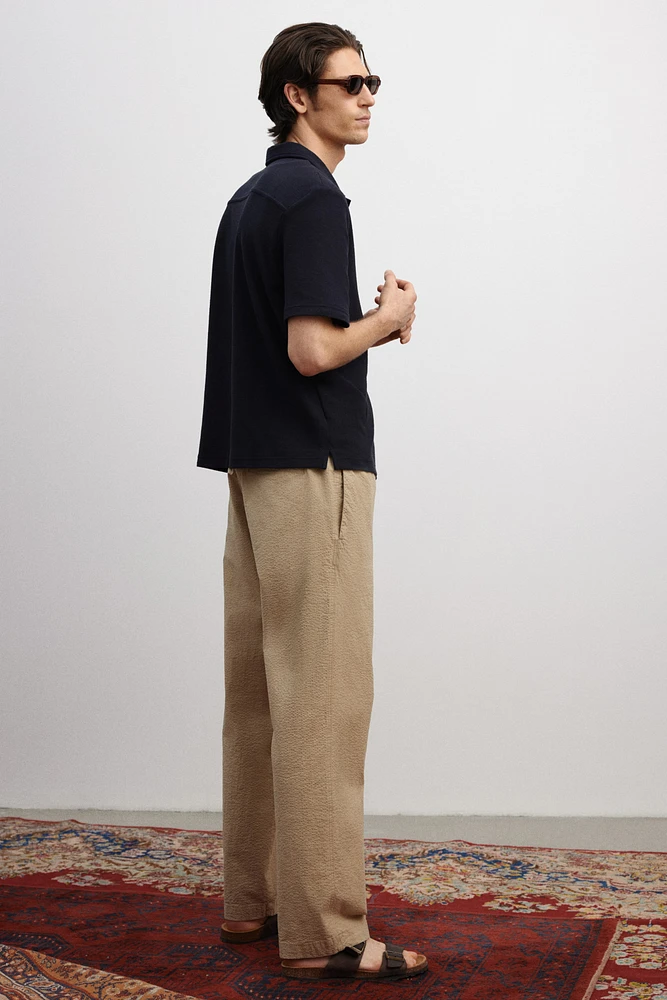 Relaxed-Fit Seersucker Pants