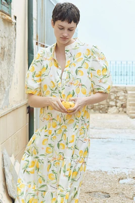 Robe longue en coton