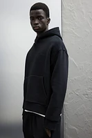 Loose Fit Ribbed Hoodie