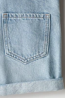 Denim Overall Shorts