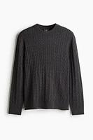 Regular-Fit Cable-Knit Sweater