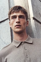 Slim Fit Fine-Knit Polo Shirt
