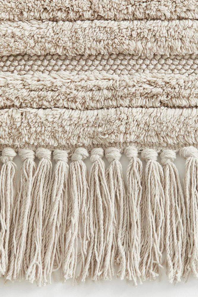 Fringed Cotton Bath Mat