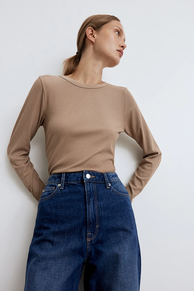 Ribbed Modal-blend Top