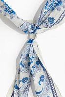 Foulard cravate avec perle fantaisie