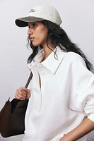 Embroidered-motif Twill Cap