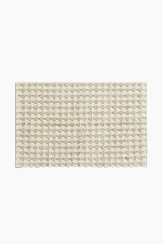 Patterned Cotton Bath Mat