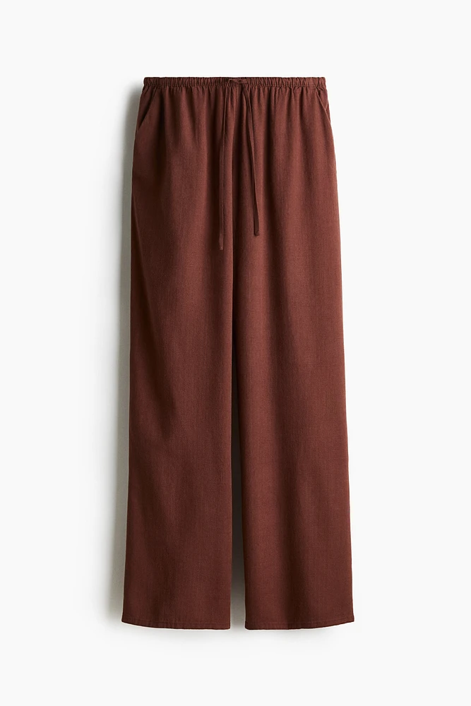 Pantalon droit avec cordon de serrage