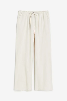Linen-blend Pull-on Pants