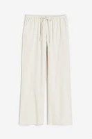 Linen-blend Pull-on Pants