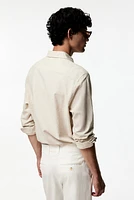 Regular Fit Linen-Blend Shirt