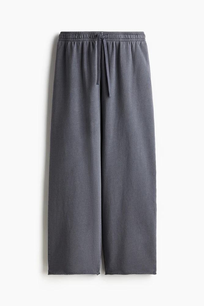 Pantalons en molleton délavé coton