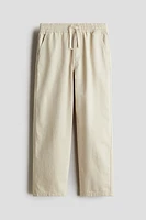 Pantalon ample en sergé de coton