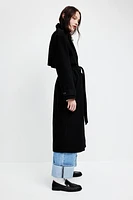 Brushed-Finish Twill Trench Coat