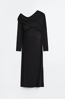 MAMA Wrapover Jersey Dress