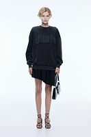 Washed-Look Appliquéd Sweatshirt