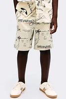 Short en sergé de coton