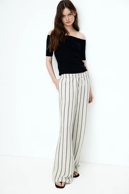 Linen-Blend Pants