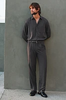 Pantalon classique en sergé avec ceinture