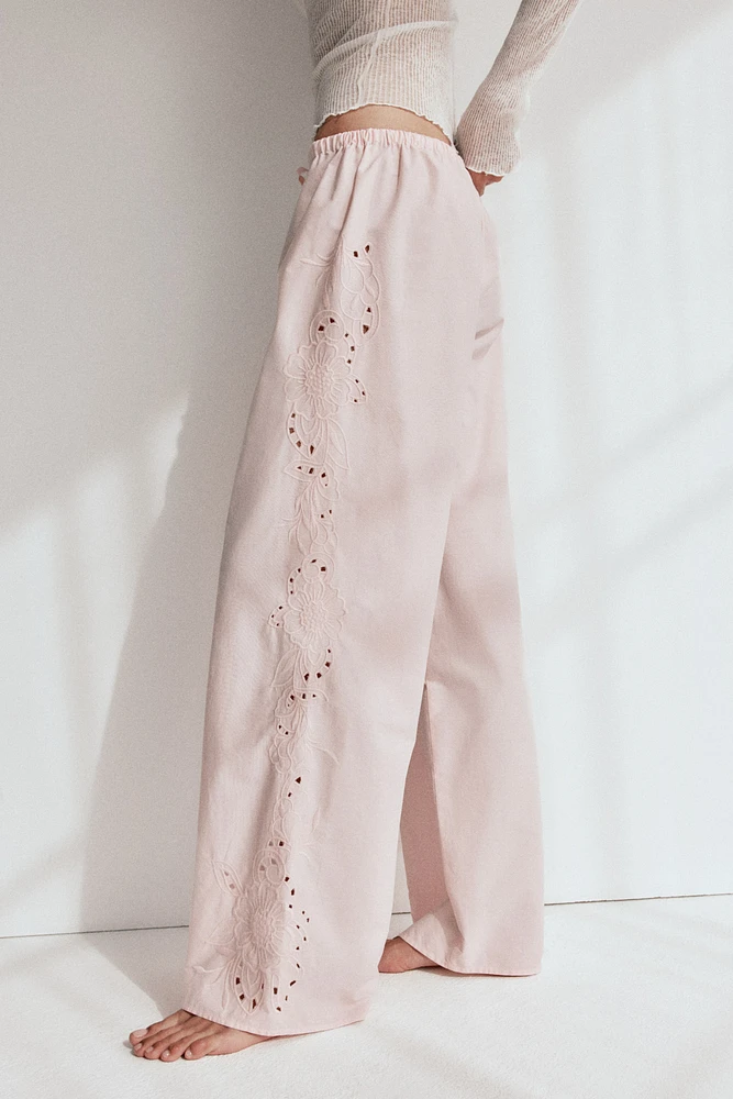 Embroidered Pajama Pants