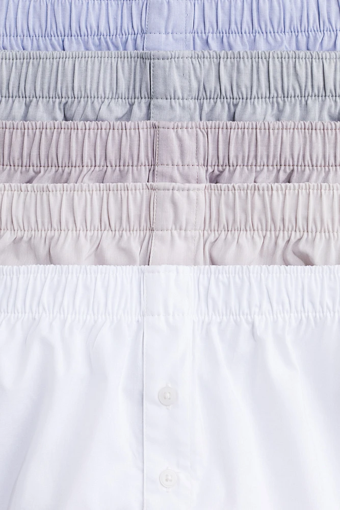 Lot de 5 caleçons en coton tissé