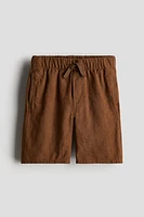 Linen-blend Pull-on Shorts