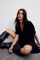 Robe chemisier avec ceinture à nouer