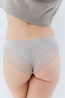 3-pack Cotton and Lace Hipster Briefs