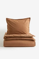 Washed Cotton Twin Duvet Cover Set