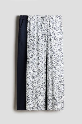 Lot de 2 pantalons à jambes larges
