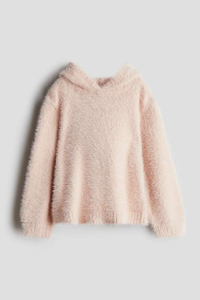 Fluffy-Knit Hoodie